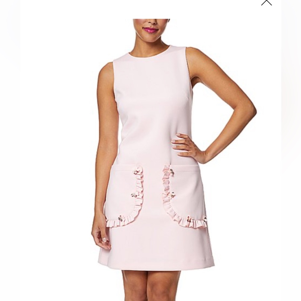 Betsey Johnson® | Light Pink Embellished Two-Pocket Sheath Dress